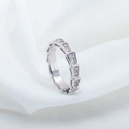 [Renovia Jewelry]SERPENTI RING SILVER DIAMOND PAVED 3MM