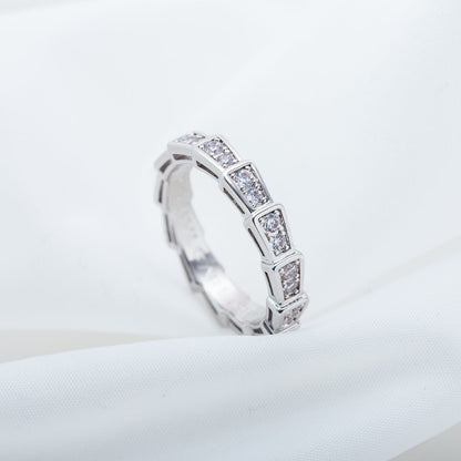 [Renovia Jewelry]SERPENTI RING SILVER DIAMOND PAVED 3MM