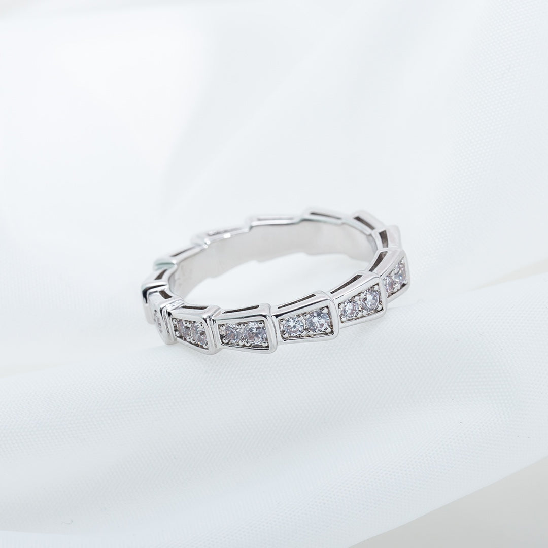 [Renovia Jewelry]SERPENTI RING SILVER DIAMOND PAVED 3MM