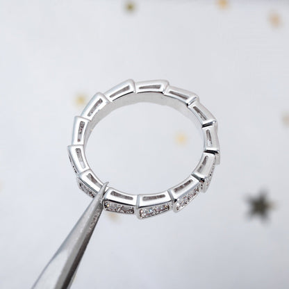[Renovia Jewelry]SERPENTI RING SILVER DIAMOND PAVED 3MM