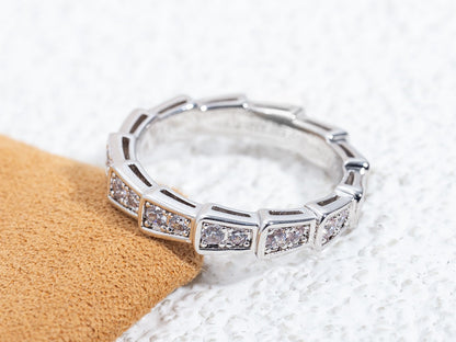 [Renovia Jewelry]SERPENTI RING SILVER DIAMOND PAVED 3MM