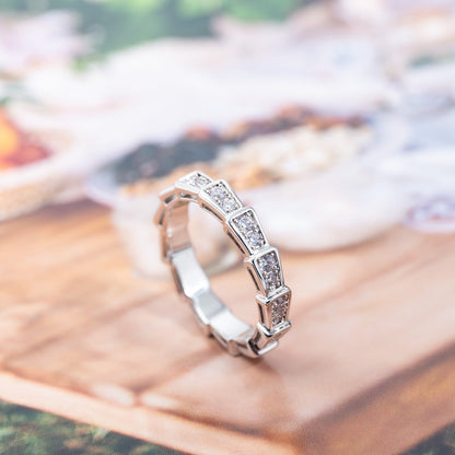 [Renovia Jewelry]SERPENTI RING SILVER DIAMOND PAVED 3MM