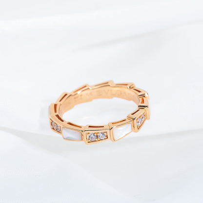 [Renovia Jewelry]SERPENTI RING PINK GOLD DIAMOND MOP 3MM
