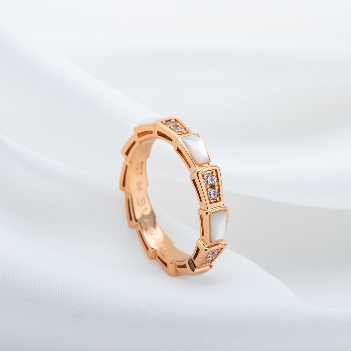 [Renovia Jewelry]SERPENTI RING PINK GOLD DIAMOND MOP 3MM