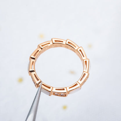 [Renovia Jewelry]SERPENTI RING PINK GOLD DIAMOND MOP 3MM