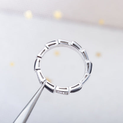 [Renovia Jewelry]SERPENTI RING SILVER  DIAMOND BLACK MOP 3MM