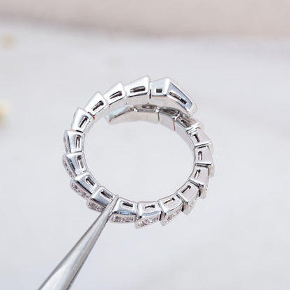 [Renovia Jewelry]SERPENTI RING SILVER DIAMOND PAVED 4MM