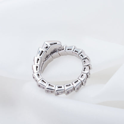 [Renovia Jewelry]SERPENTI RING SILVER DIAMOND PAVED 4MM