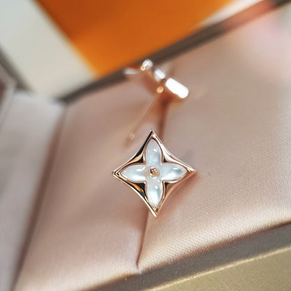 [Renovia Jewelry]STAR MOP PINK GOLD EARRINGS