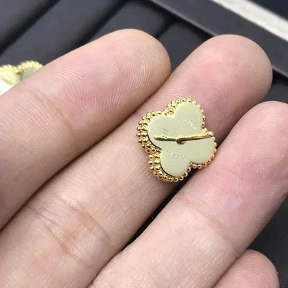 [Renovia Jewelry]CLOVER MINI 9.5MM LASER EARRINGS