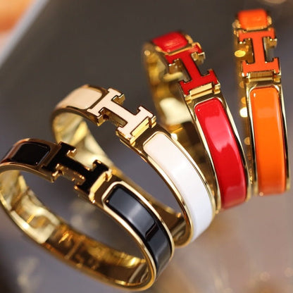 [Renovia Jewelry]H BRACELET 12MM GOLD