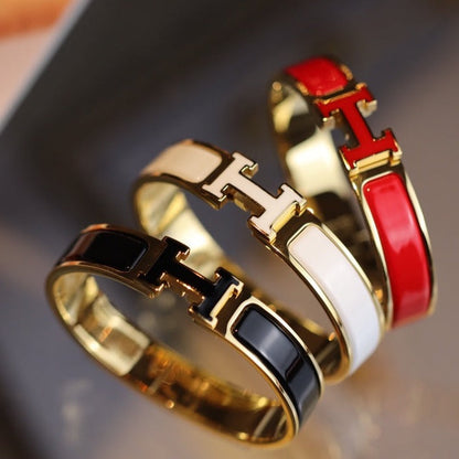 [Renovia Jewelry]H BRACELET 12MM GOLD