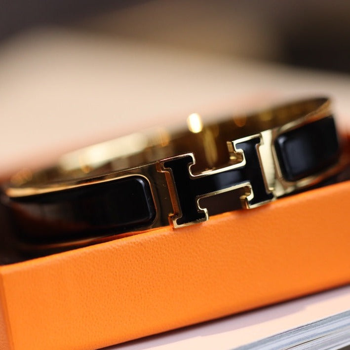 [Renovia Jewelry]H BRACELET 12MM GOLD