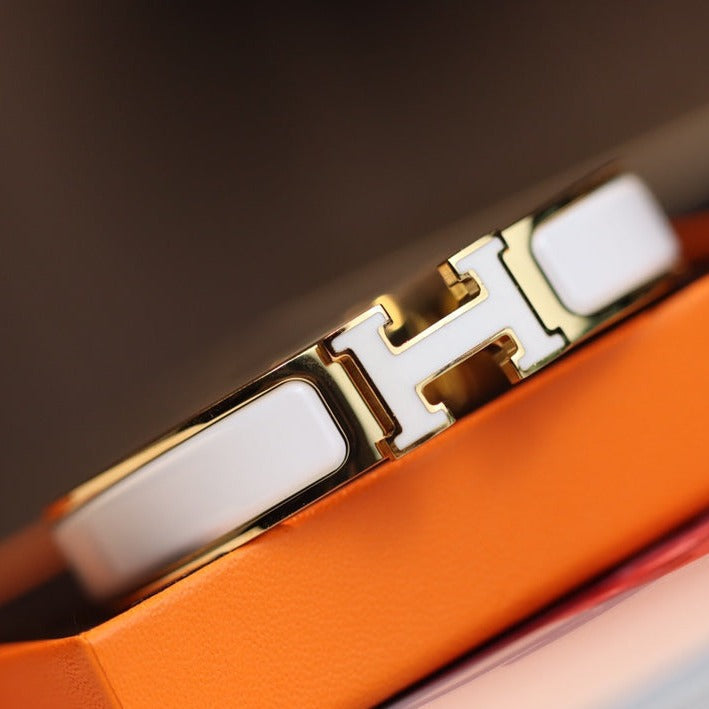[Renovia Jewelry]H BRACELET 12MM GOLD