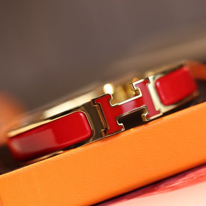 [Renovia Jewelry]H BRACELET 12MM GOLD