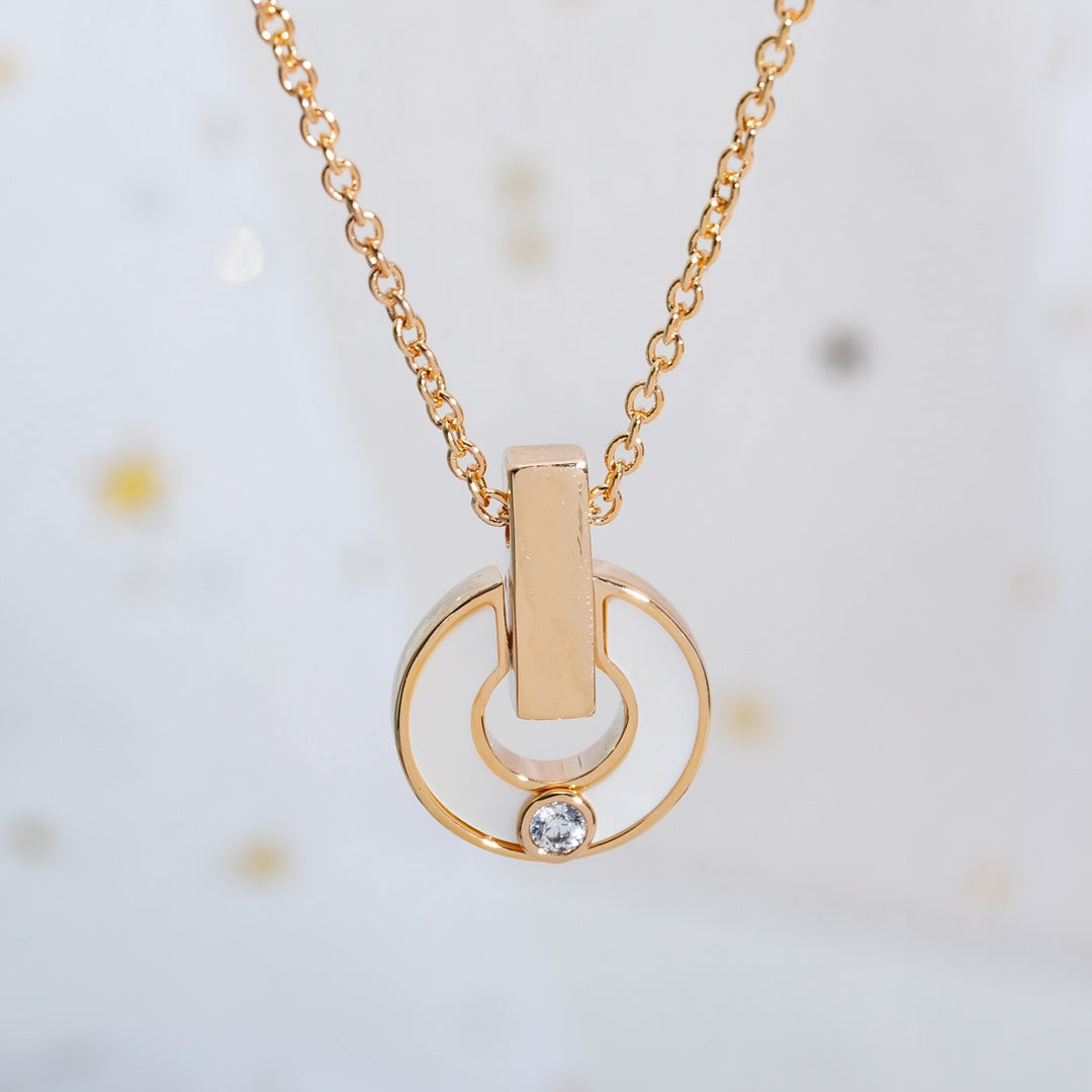 [Renovia Jewelry]GARI NECKLACE PINK GOLD MOP