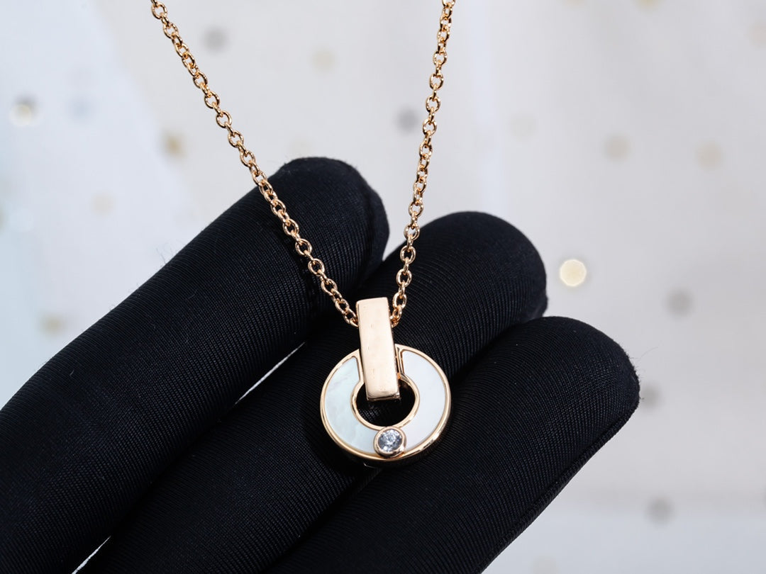 [Renovia Jewelry]GARI NECKLACE PINK GOLD MOP