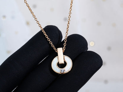 [Renovia Jewelry]GARI NECKLACE PINK GOLD MOP