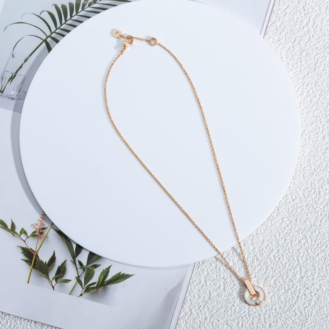 [Renovia Jewelry]GARI NECKLACE PINK GOLD MOP