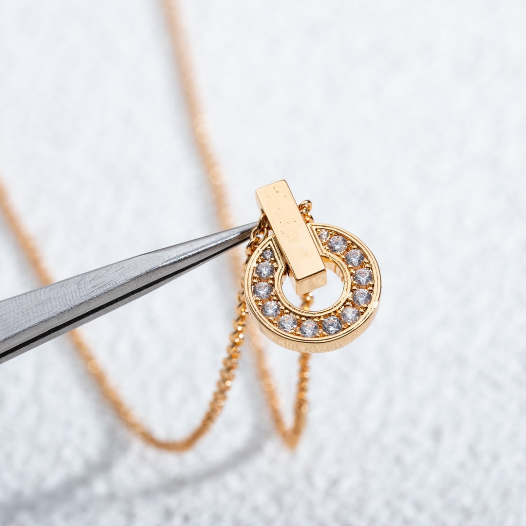 [Renovia Jewelry]GARI NECKLACE PINK GOLD DIAMOND