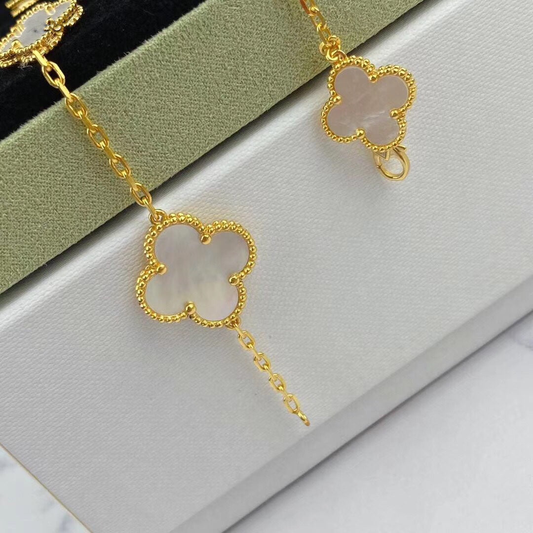 [Renovia Jewelry]MAGIC CLOVER MOP GOLD BRACELET 5 MOTIFS