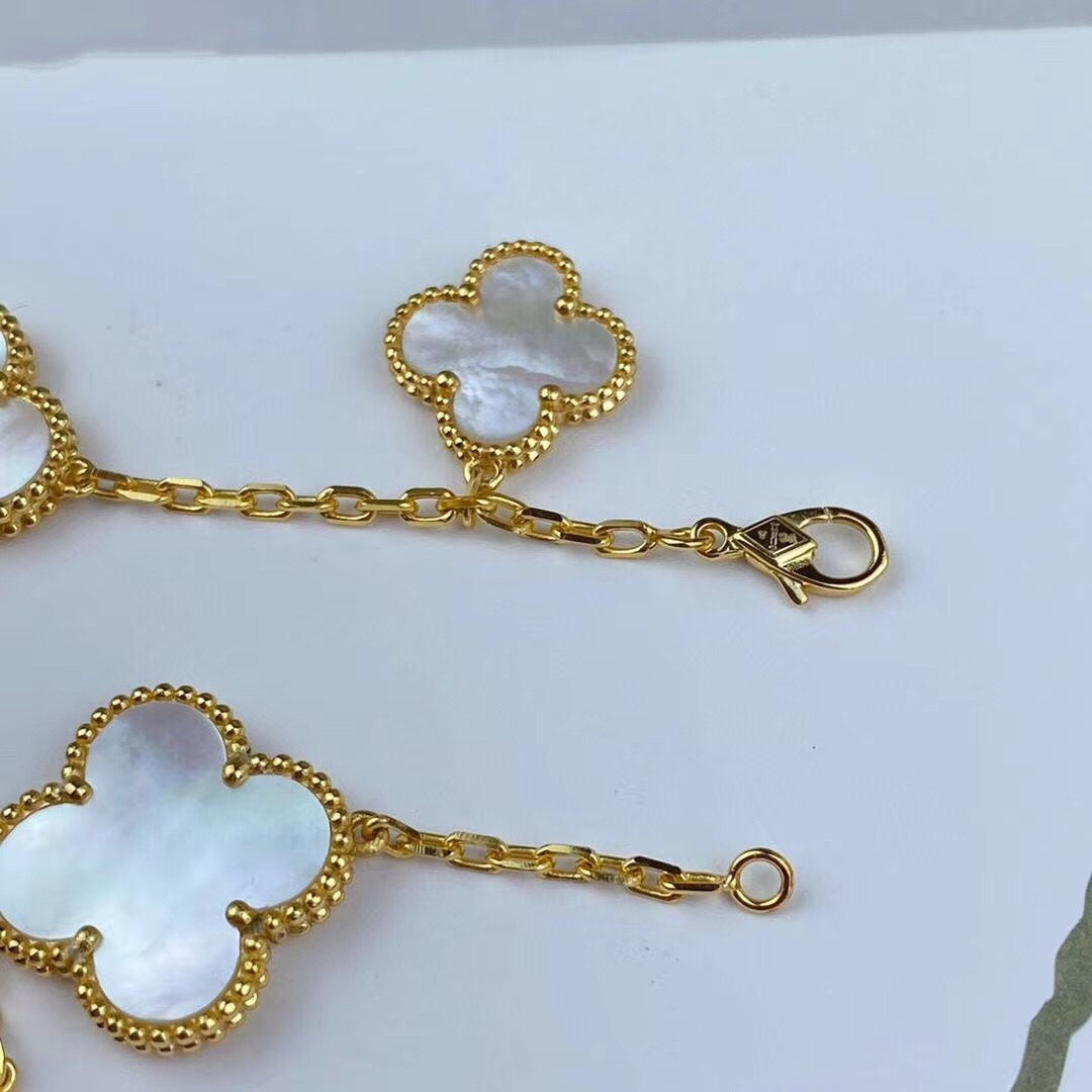 [Renovia Jewelry]MAGIC CLOVER MOP GOLD BRACELET 5 MOTIFS