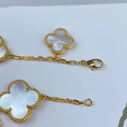 [Renovia Jewelry]MAGIC CLOVER MOP GOLD BRACELET 5 MOTIFS