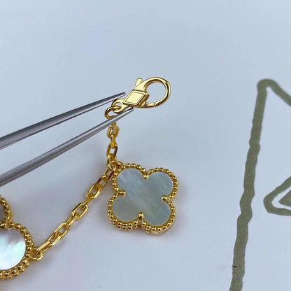 [Renovia Jewelry]MAGIC CLOVER MOP GOLD BRACELET 5 MOTIFS