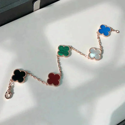 [Renovia Jewelry]CLOVER 5 MOTIFS MULTICOLOR BRACELET