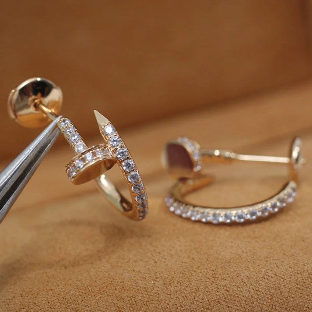 [Renovia Jewelry]JUSTE FULL DIAMOND SMALL EARRINGS
