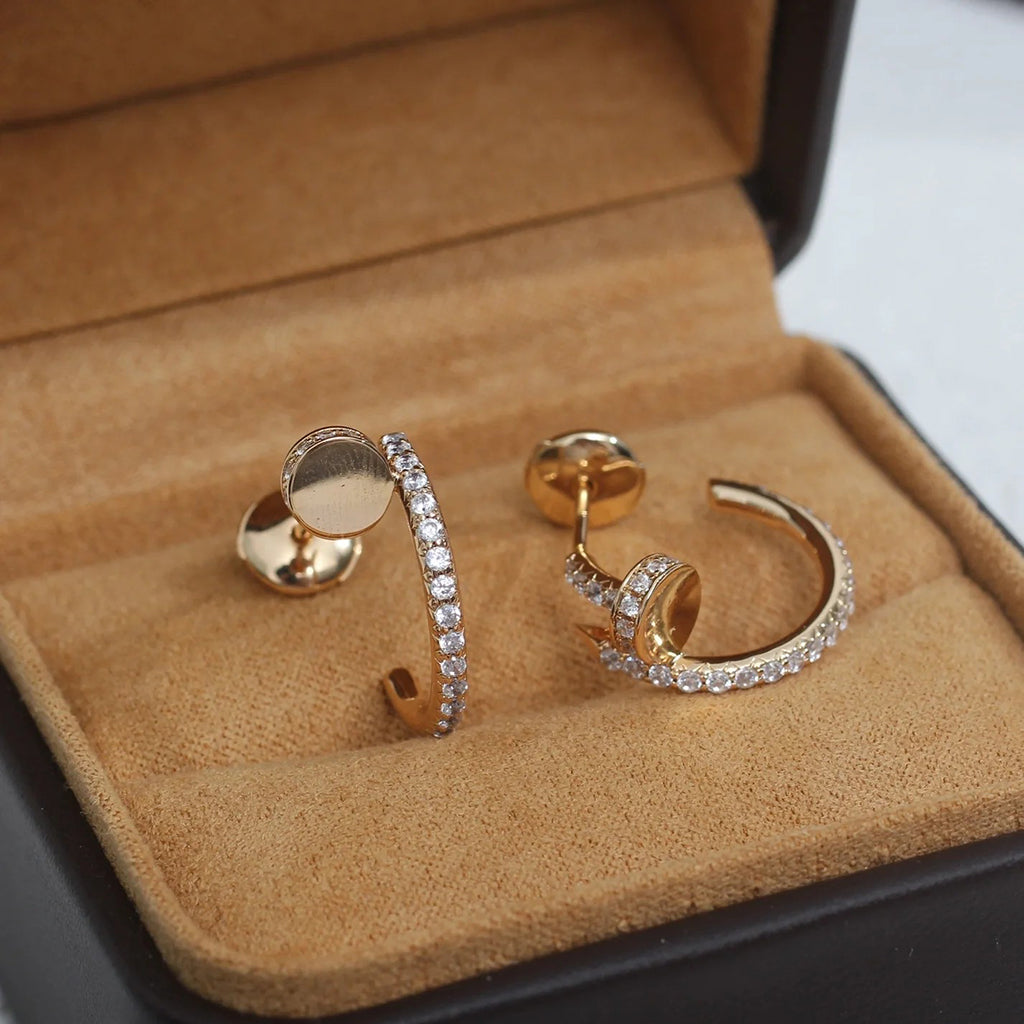 [Renovia Jewelry]JUSTE FULL DIAMOND SMALL EARRINGS