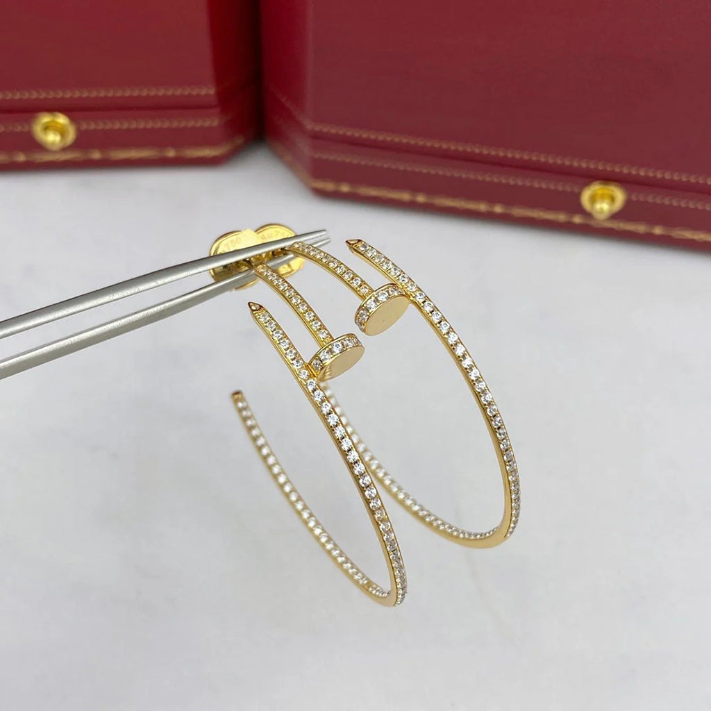 [Renovia Jewelry]JUSTE FULL DIAMOND LARGE EARRINGS