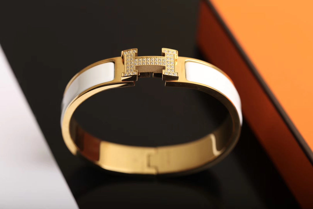 [Renovia Jewelry]H BRACELET GOLD DIAMOND
