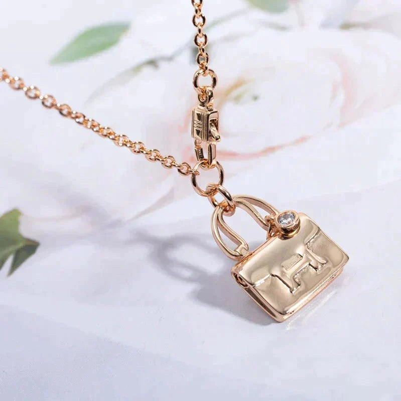 [Renovia Jewelry]AMULETTE PEDANT ROSE GOLD NECKLACE