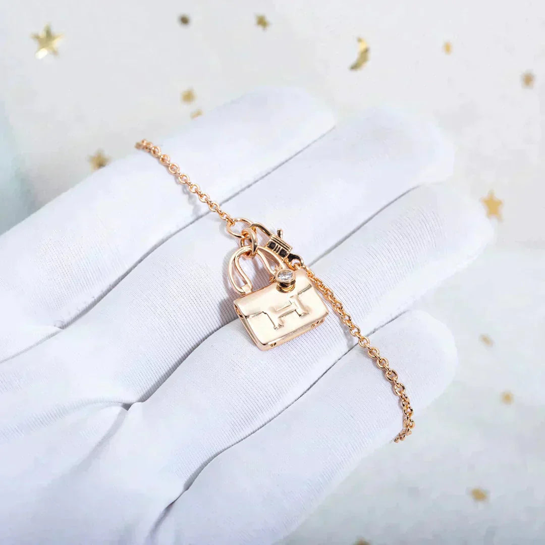 [Renovia Jewelry]AMULETTE PEDANT ROSE GOLD NECKLACE