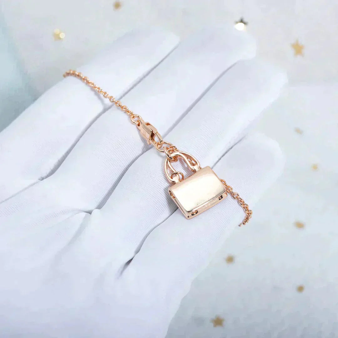 [Renovia Jewelry]AMULETTE PEDANT ROSE GOLD NECKLACE