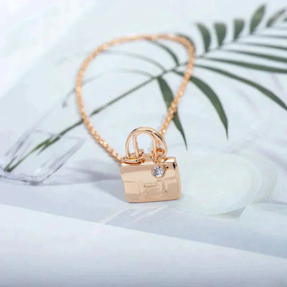 [Renovia Jewelry]AMULETTE PEDANT ROSE GOLD NECKLACE