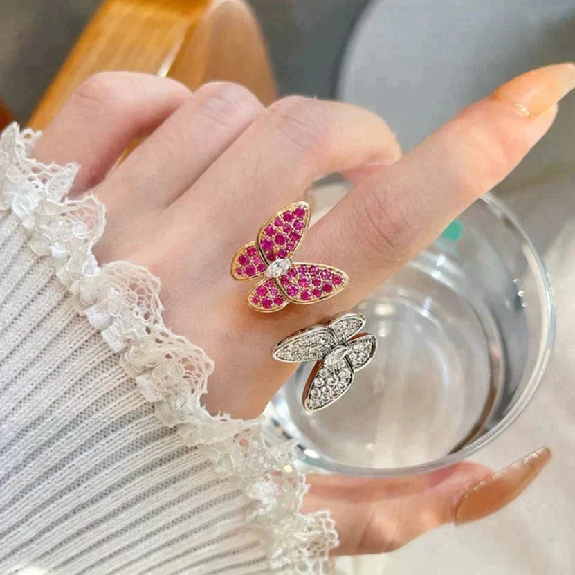 [Renovia Jewelry]TWIN BUTTERFLY DIAMOND RING