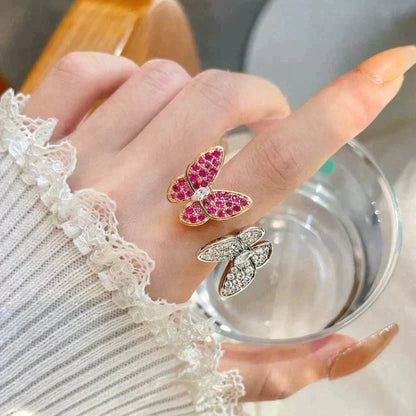 [Renovia Jewelry]TWIN BUTTERFLY DIAMOND RING