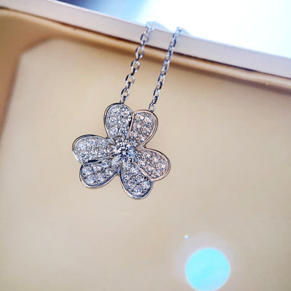 [Renovia Jewelry]CLOVER DIAMOND NECKLACE SILVER