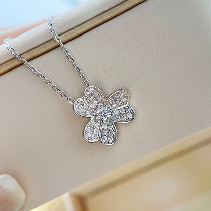 [Renovia Jewelry]CLOVER DIAMOND NECKLACE SILVER