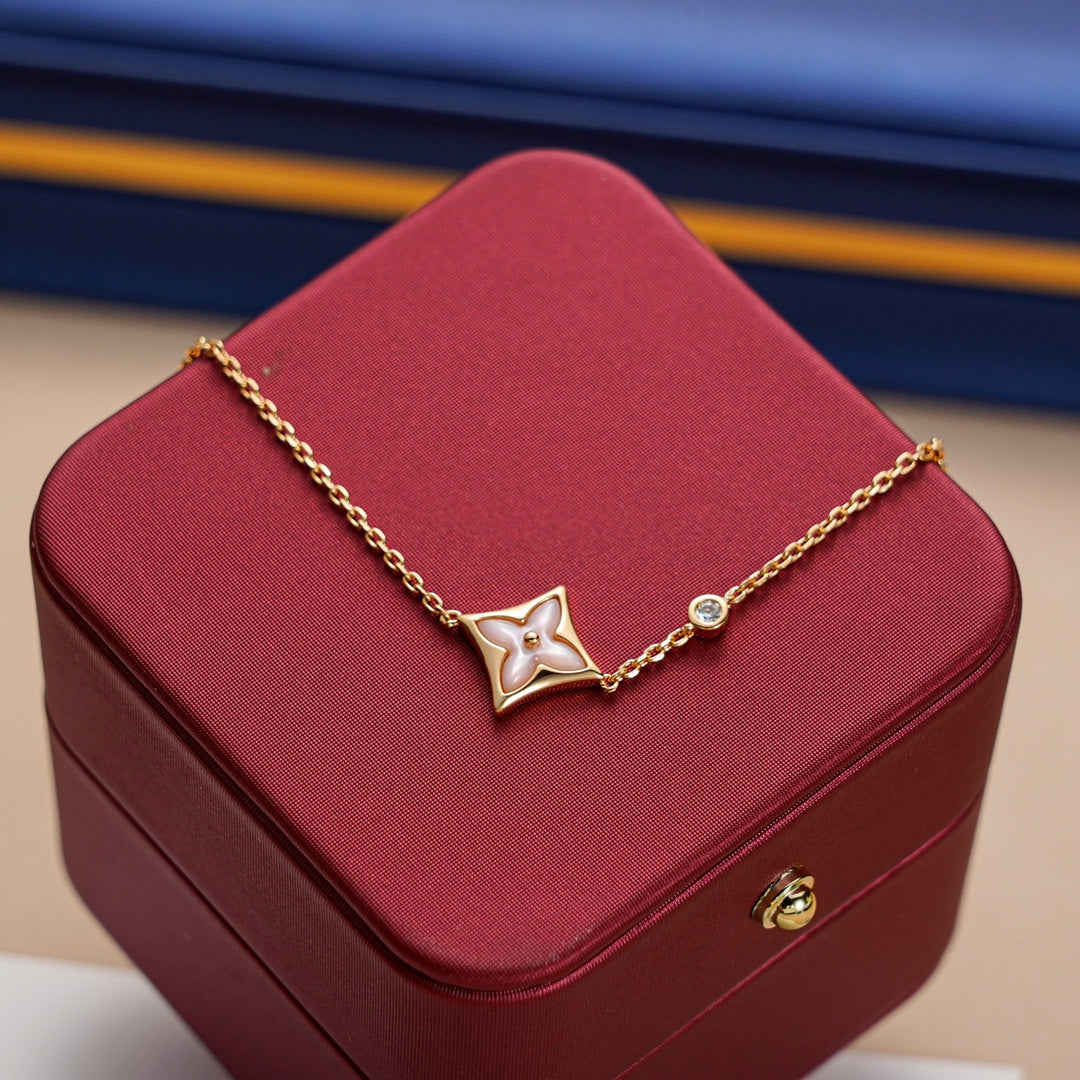 [Renovia Jewelry]STAR 1 DIAMOND PINK GOLD BRACELET