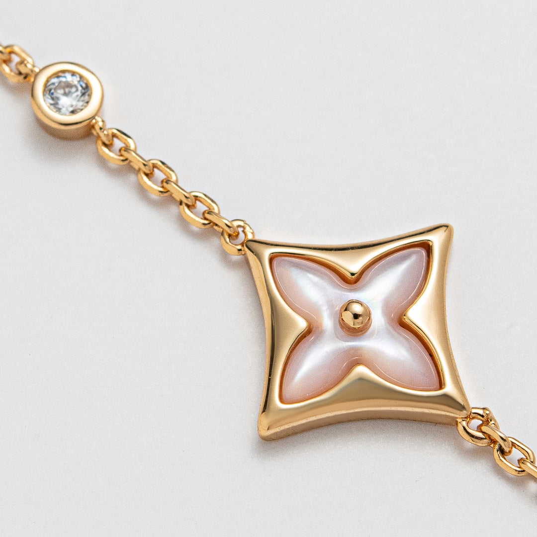 [Renovia Jewelry]STAR 1 DIAMOND PINK GOLD BRACELET