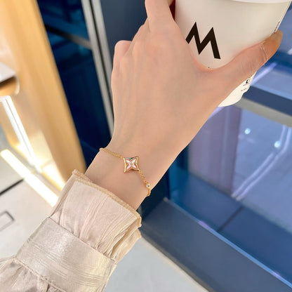 [Renovia Jewelry]STAR 1 DIAMOND PINK GOLD BRACELET