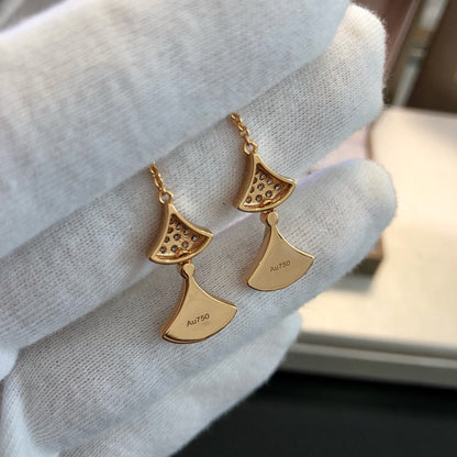 [Renovia Jewelry]DREAM EARRINGS 3 MOTIFS DIAMOND MOP PINK GOLD