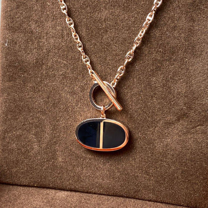 [Renovia Jewelry]CHAINE VERSO BLACK CERAMIC NECKLACE