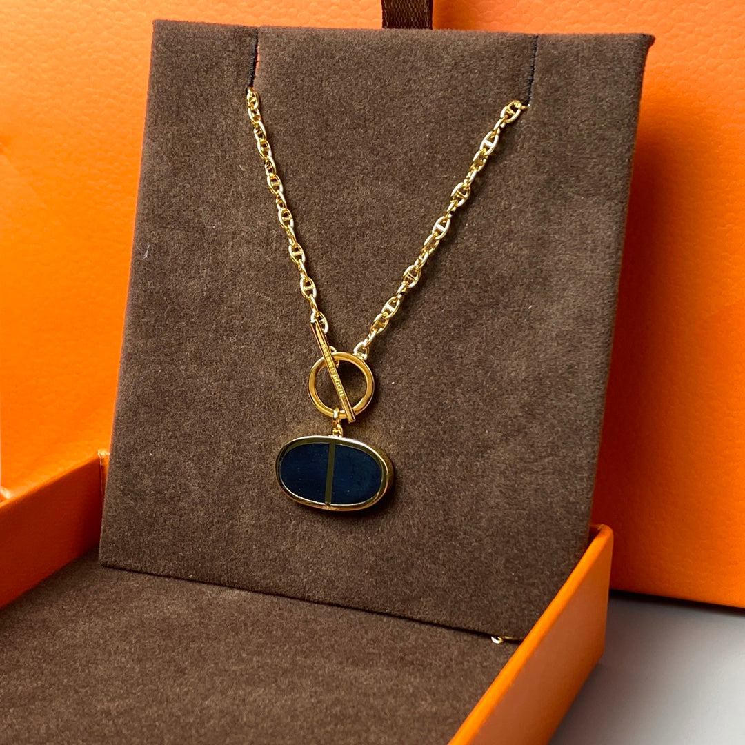 [Renovia Jewelry]CHAINE VERSO BLACK CERAMIC NECKLACE