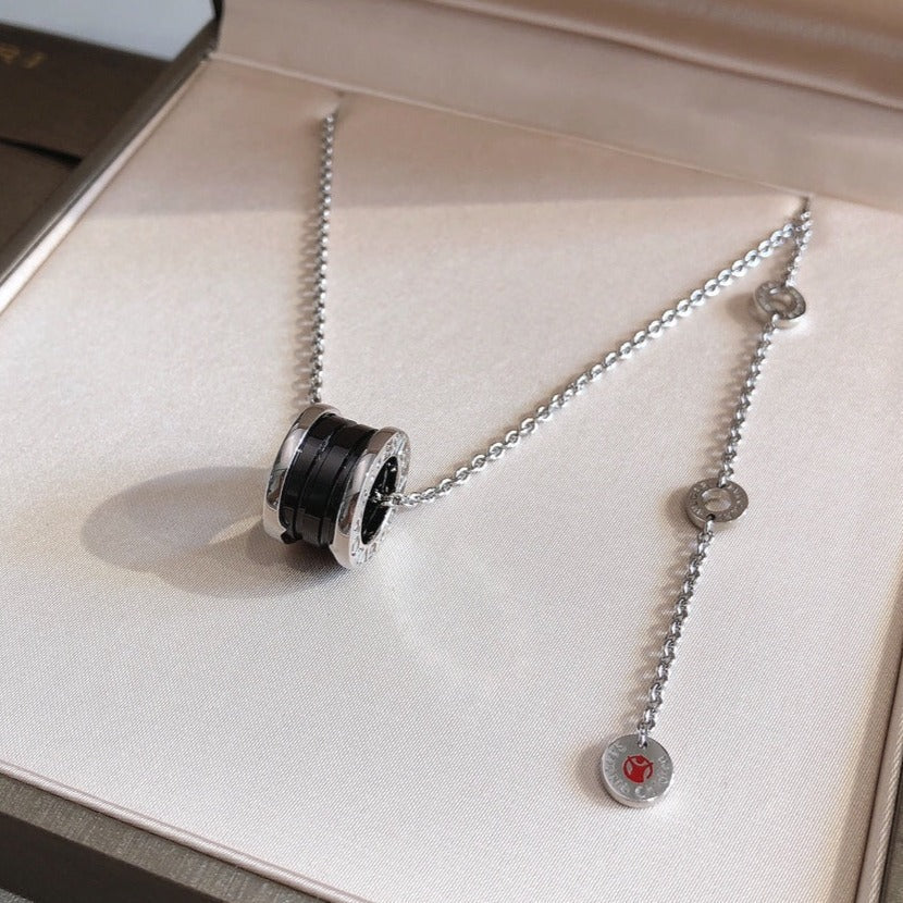 [Renovia Jewelry]ZERO 1 BLACK CERAMIC SILVER NECKLACE