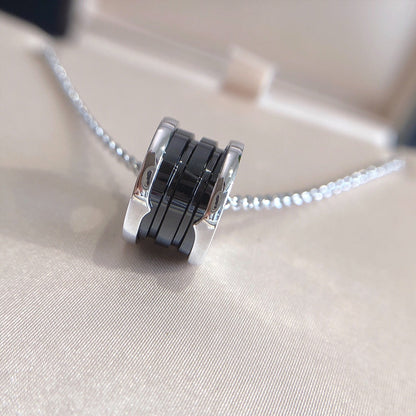 [Renovia Jewelry]ZERO 1 BLACK CERAMIC SILVER NECKLACE