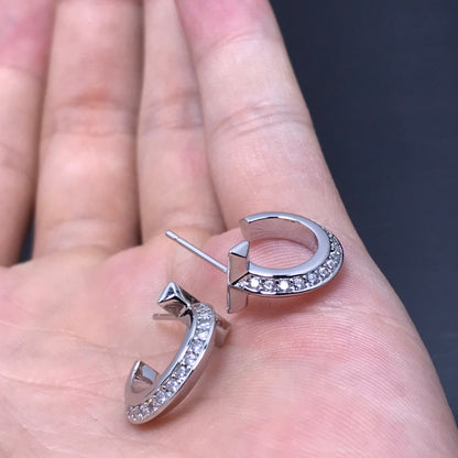 [Renovia Jewelry]T HOOP DIAMOND EARRINGS